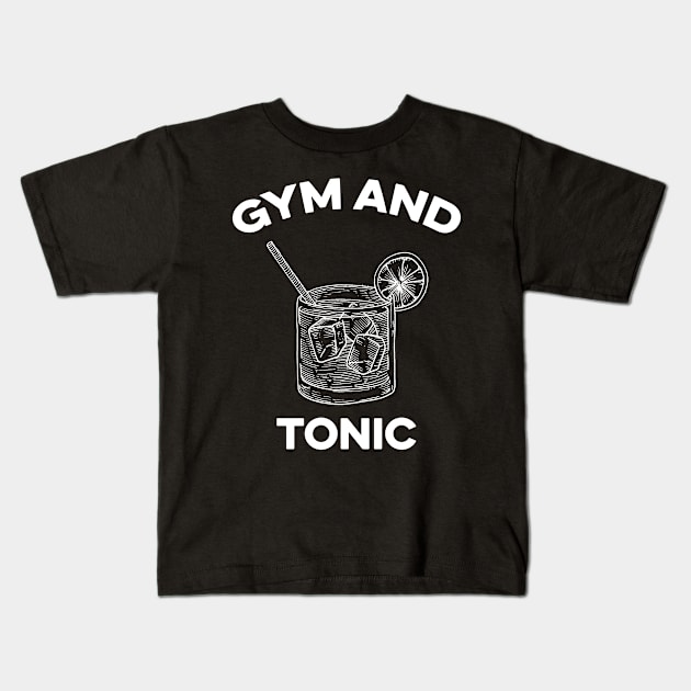 Gym And Tonic Kids T-Shirt by HTcreative